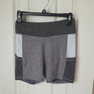 Daisy Fuentes Dark Gray and Light Gray Athletic Shorts